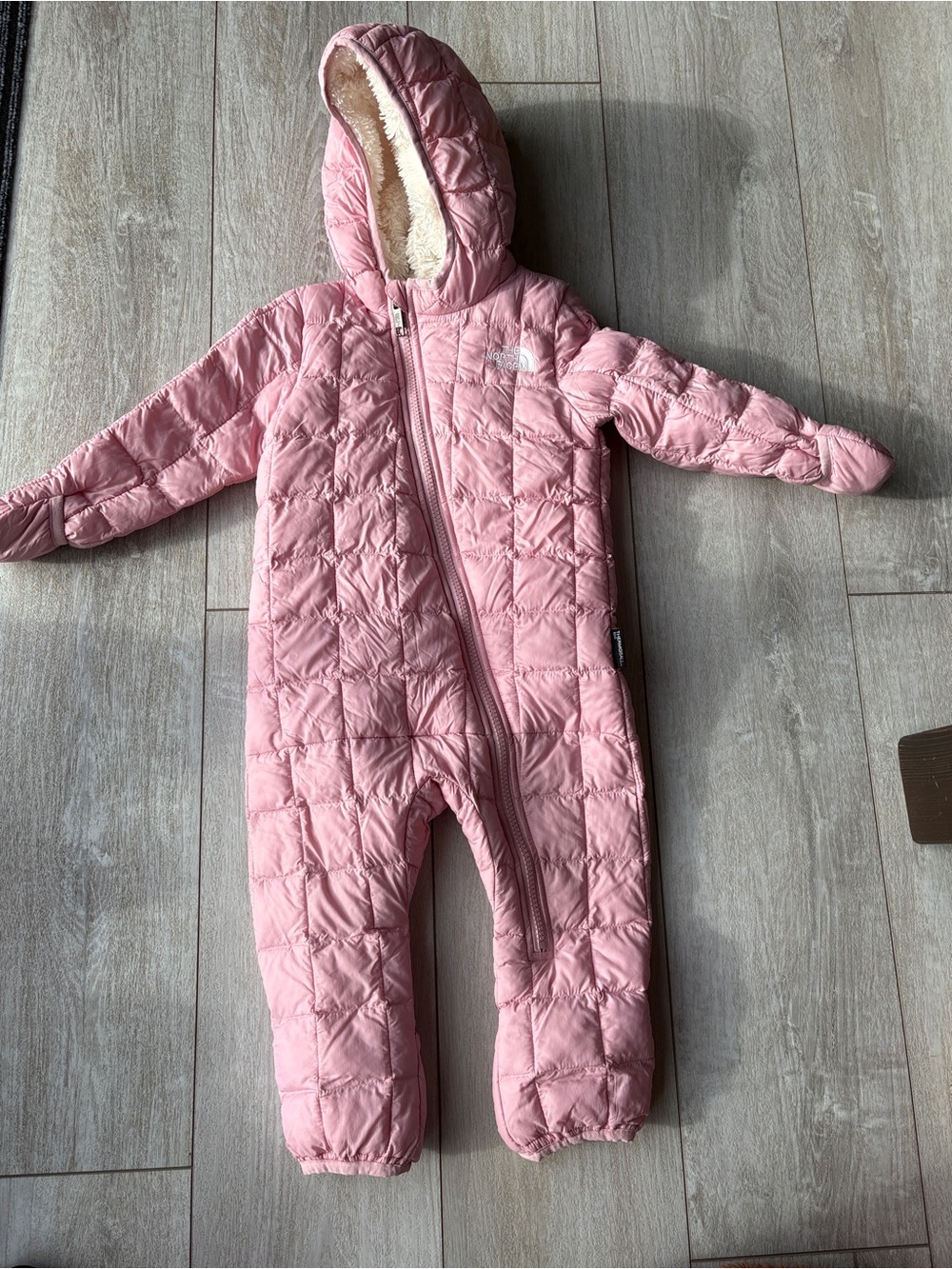 12-18 M North Face Thermoball bunting/onesie
